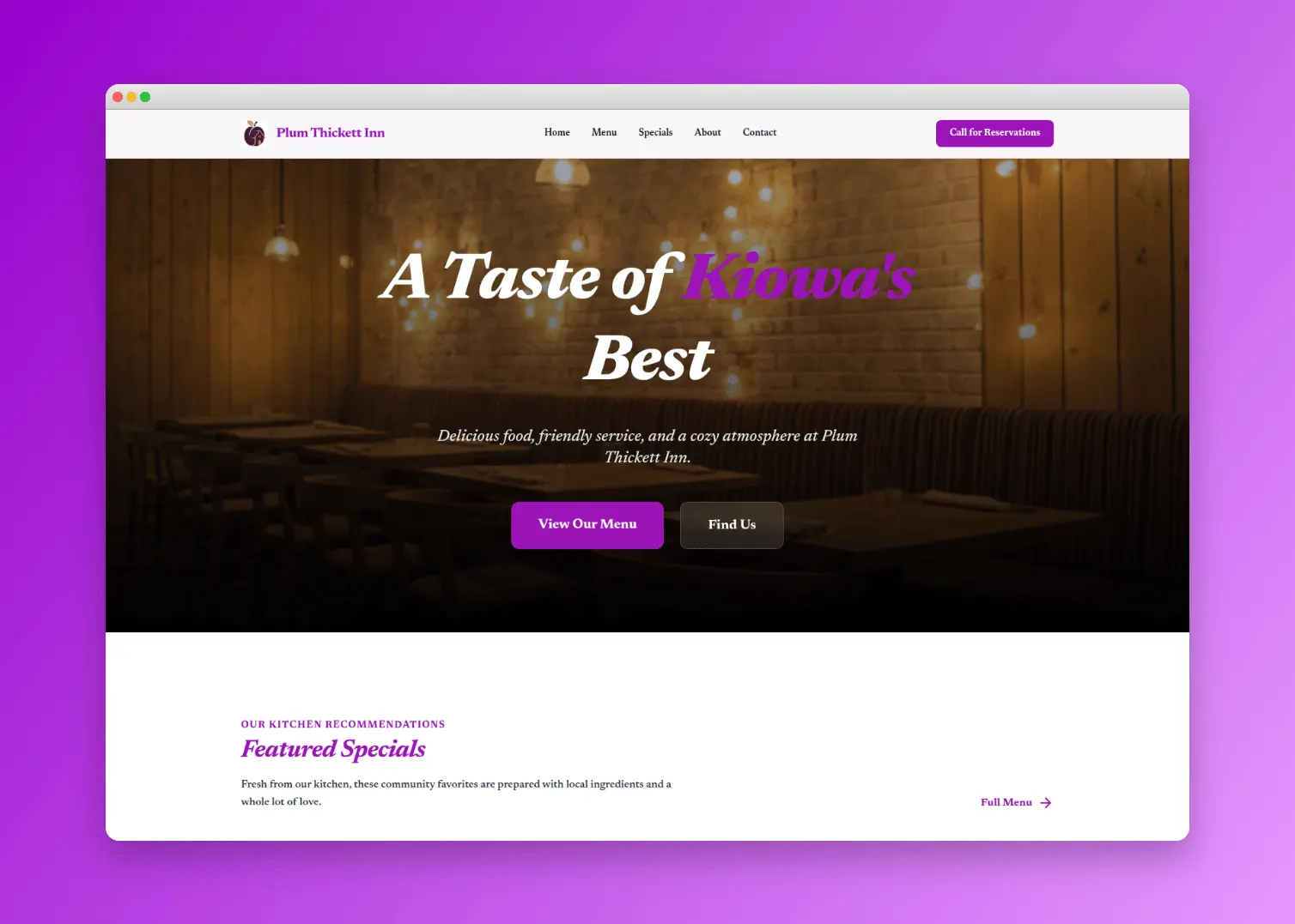 The Plum Thickett Inn - Boutique Restaurant